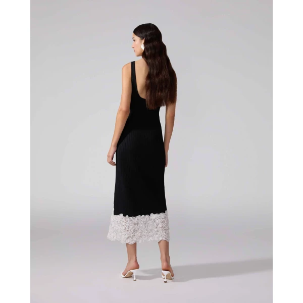 Carolina Herrera Lace-Trim Slip Dress, view 3