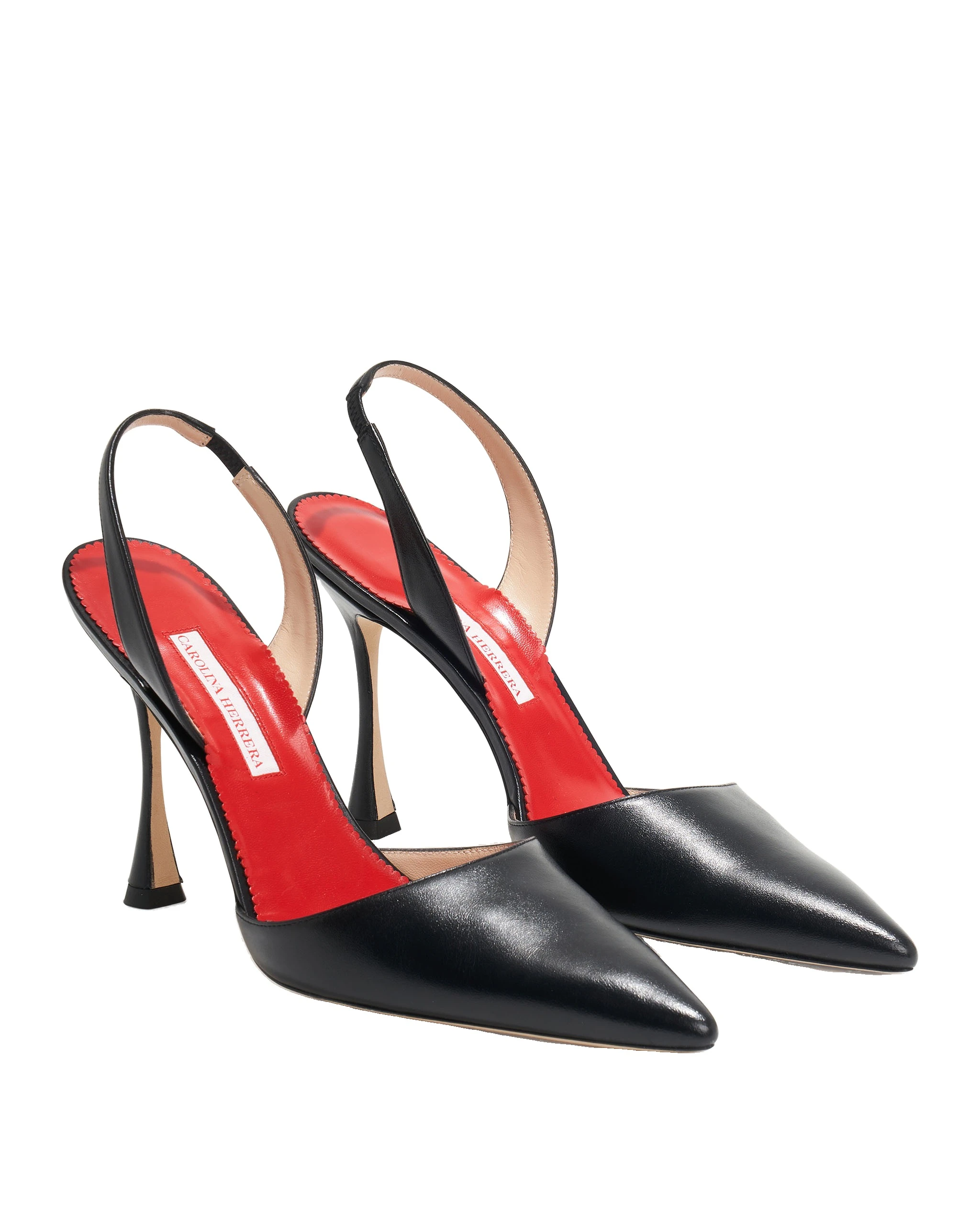 Carolina Herrera Leather Slingback Pumps in Black | Shoes | Luxury Shoes Carolina Herrera Leather Slingback Pumps in Black
