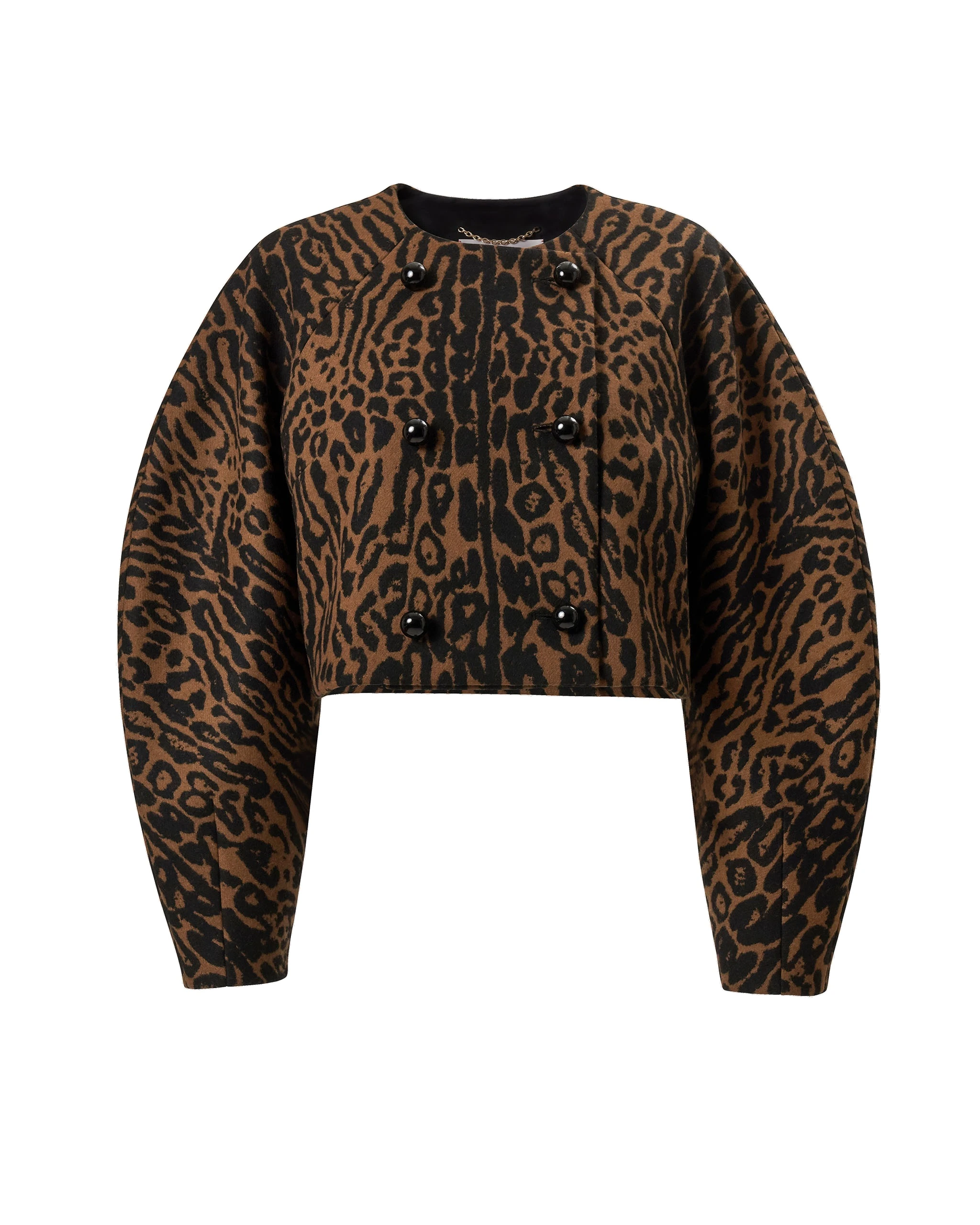 Carolina Herrera Leopard Jacquard Cocoon Jacket | Jackets | Luxury Shoes Carolina Herrera Leopard Jacquard Cocoon Jacket