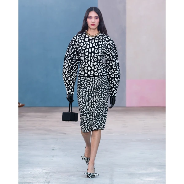 Carolina Herrera Leopard-Patterned Chenille Sweater, view 5
