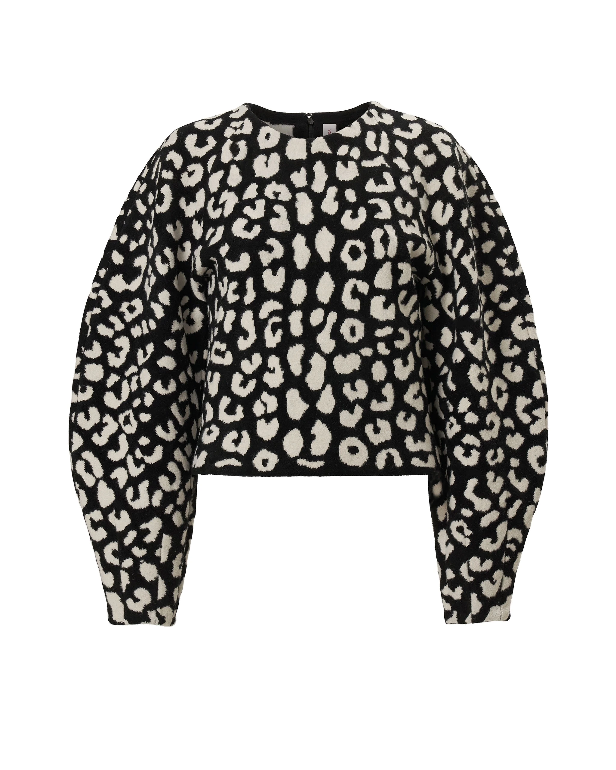 Carolina Herrera Leopard-Patterned Chenille Sweater | Knitwear | Luxury Shoes Carolina Herrera Leopard-Patterned Chenille Sweater