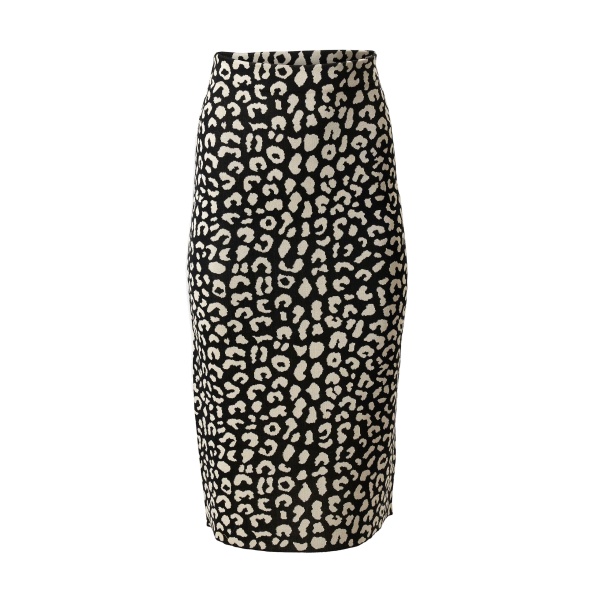 Carolina Herrera Leopard-Patterned Jacquard Pencil Skirt