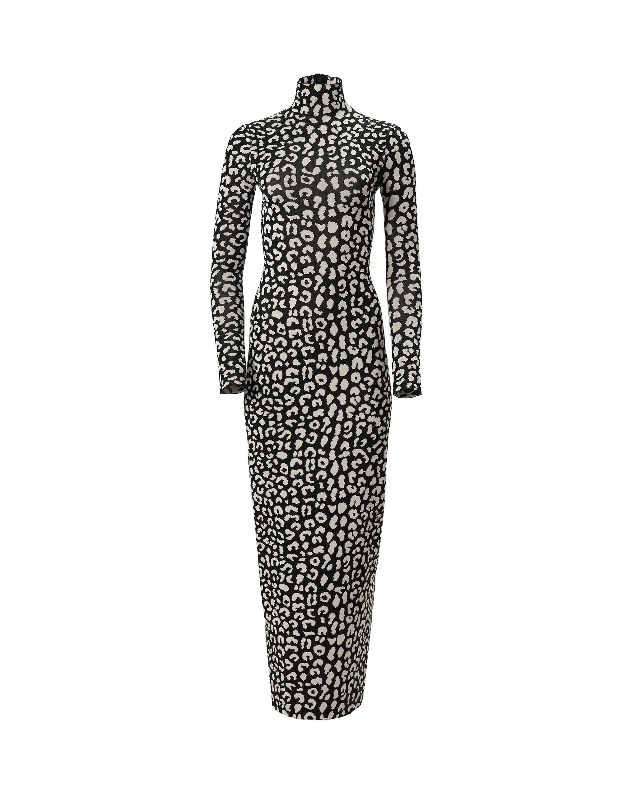 Carolina Herrera Leopard-Patterned Jacquard Turtleneck Dress | Dresses | Luxury Shoes Carolina Herrera Leopard-Patterned Jacquard Turtleneck Dress