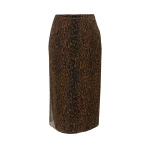 Carolina Herrera Leopard Print Chiffon Skirt
