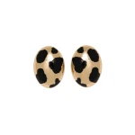 Carolina Herrera Leopard Spot Gold-Toned Earrings