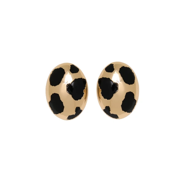Leopard Spot Gold-Toned Earrings