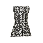 Carolina Herrera Leopard Spot Jacquard Boat-Neck Top