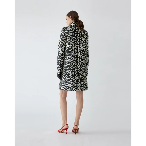 Carolina Herrera Leopard Spot Jacquard Coat, view 3