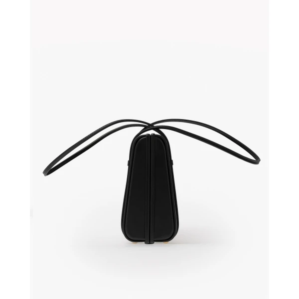 Carolina Herrera Luci Leather Shoulder Bag in Black, view 5