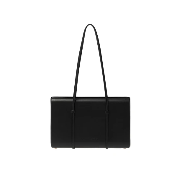 Luci Leather Shoulder Bag in Black