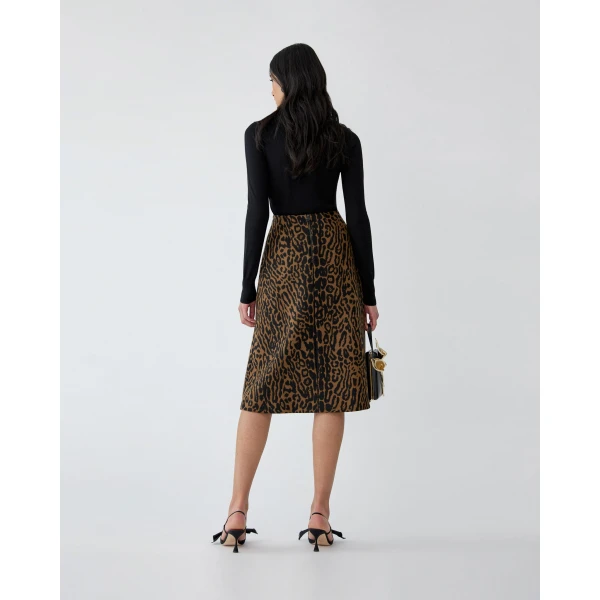 Carolina Herrera Merino-Silk Turtleneck Sweater in Black, view 3
