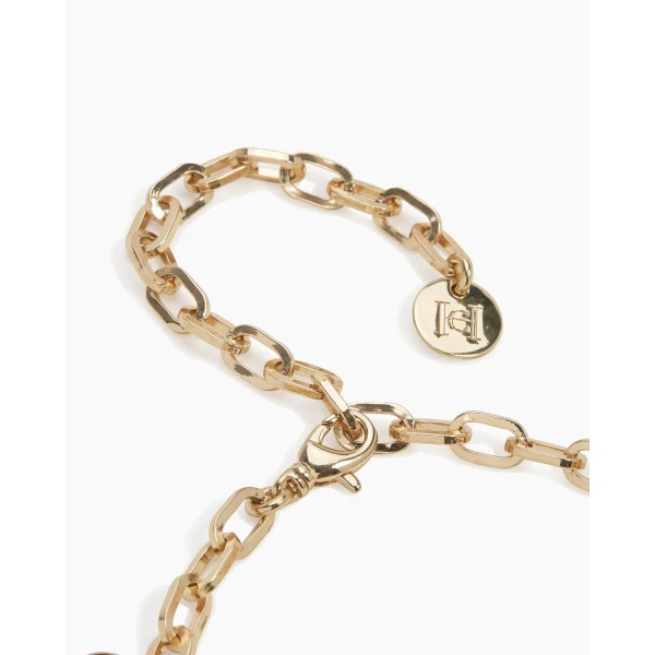 Carolina Herrera Metal Flower Necklace in Gold, view 4