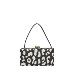 Carolina Herrera Mimi Leopard Spot Jacquard Top Handle Bag