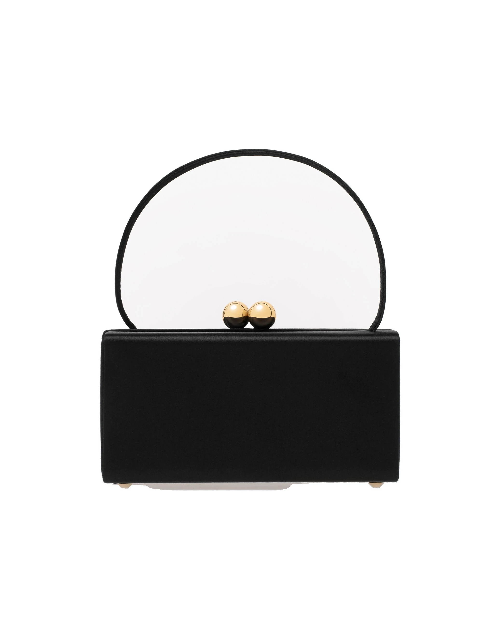 Carolina Herrera Mimi Satin Top Handle Bag in Black | Bags | Luxury Shoes Carolina Herrera Mimi Satin Top Handle Bag in Black