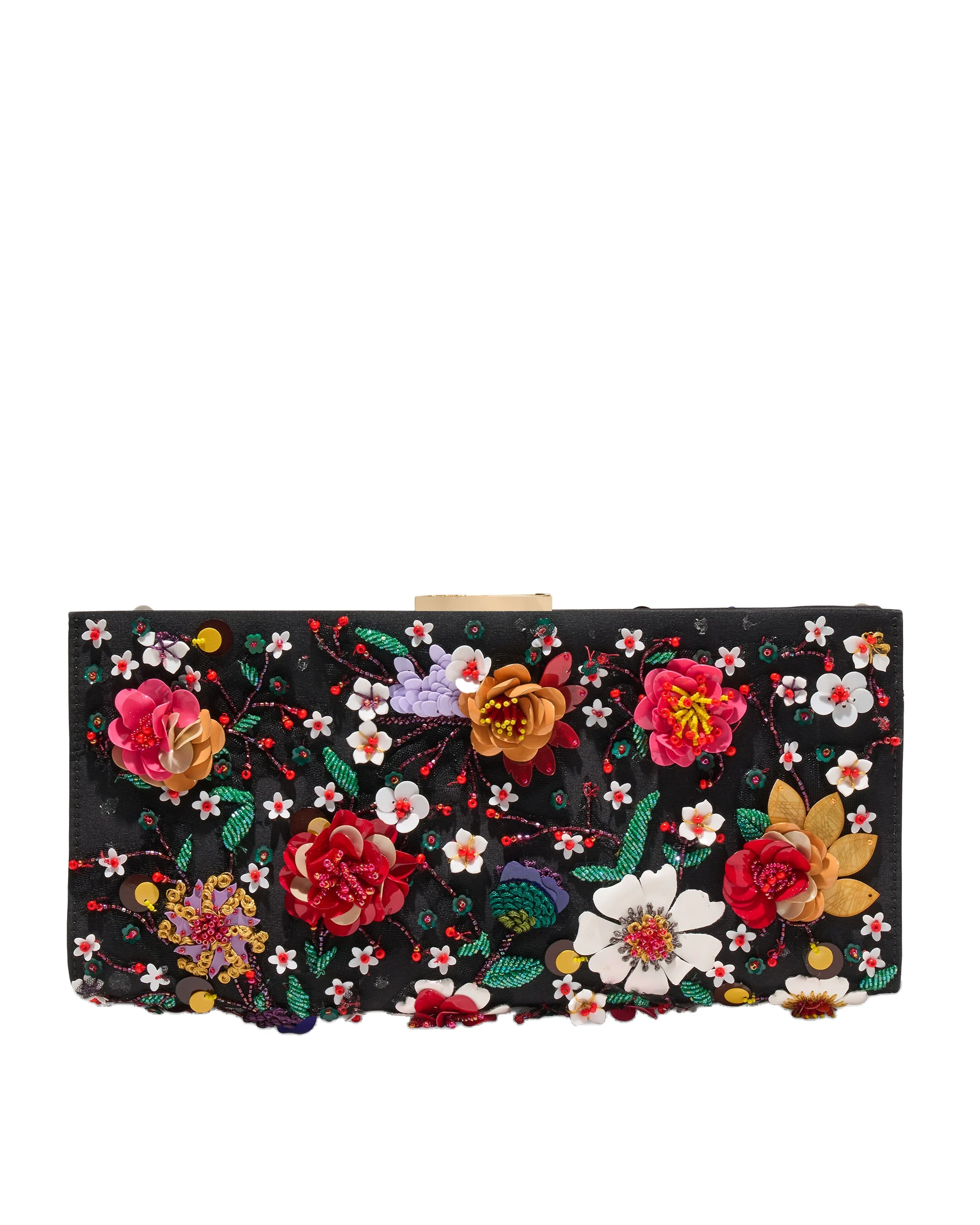 Carolina Herrera Pats Floral-Embroidered Satin Clutch | Bags | Luxury Shoes Carolina Herrera Pats Floral-Embroidered Satin Clutch