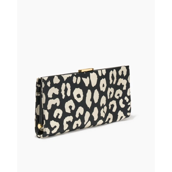 Carolina Herrera Pats Leopard Jacquard Clutch, view 3