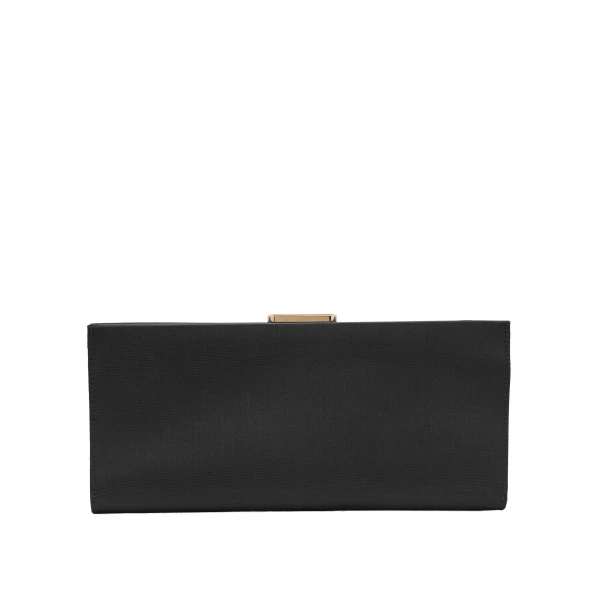 Carolina Herrera Pats Silk Faille Clutch in Black