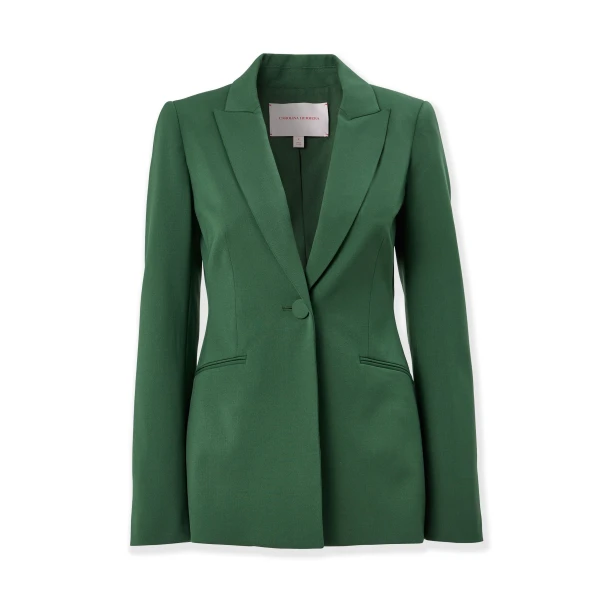 Peak Lapel Blazer in Racing Green