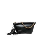 Carolina Herrera Pia Leather Clutch with Tassel in Black