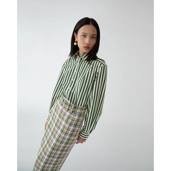 Carolina Herrera Plaid Midi Pencil Skirt, view 4