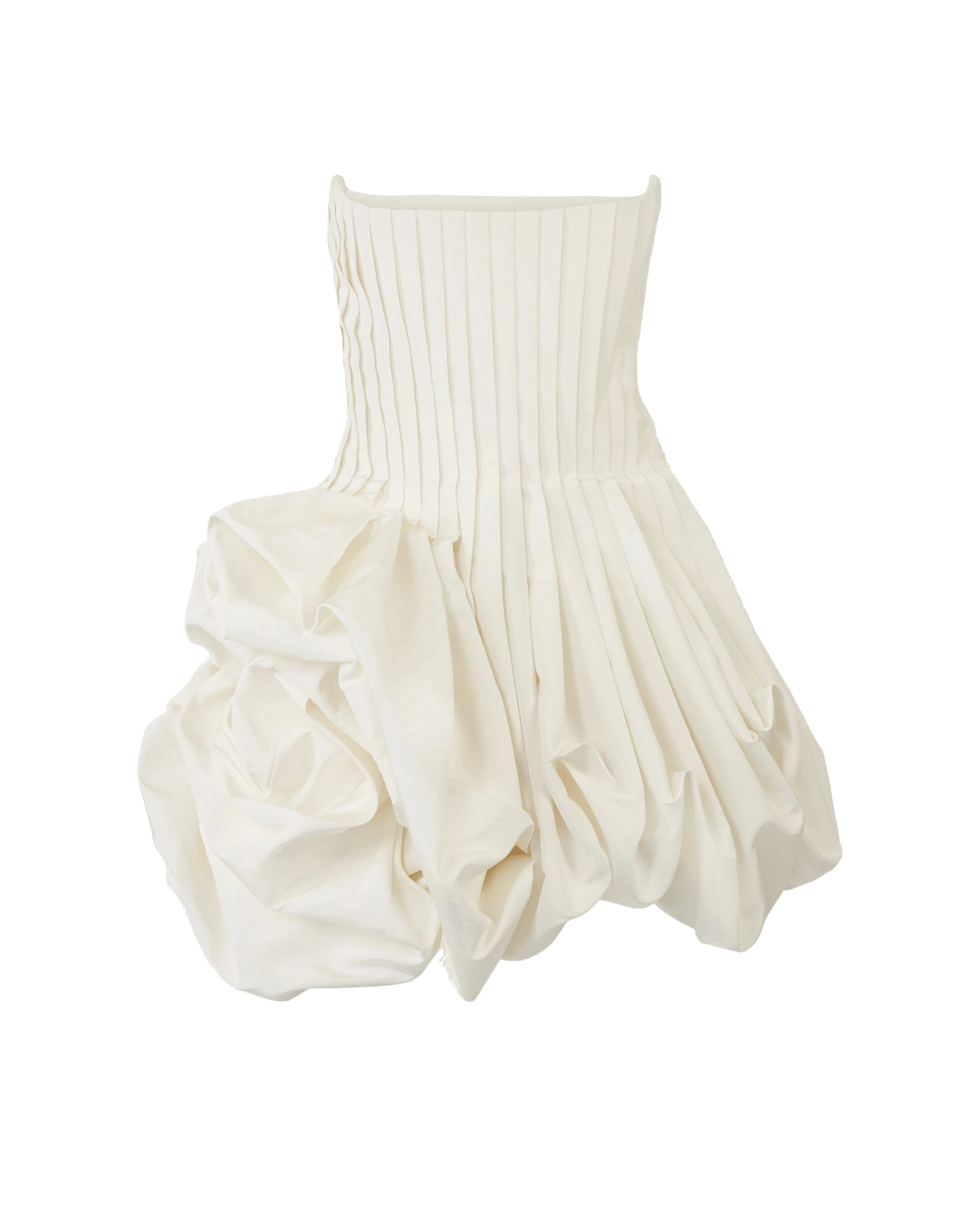 Carolina Herrera Pleated Mini Dress in White | Dresses | Luxury Shoes Carolina Herrera Pleated Mini Dress in White