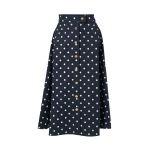 Carolina Herrera Polka Dot Button-Front Midi Skirt