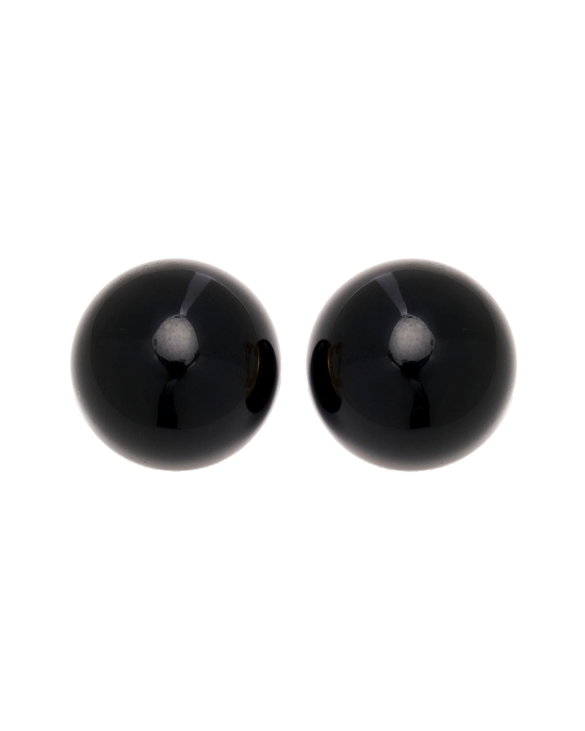 Carolina Herrera Resin Ball Earrings in Black | Jewelry | Luxury Shoes Carolina Herrera Resin Ball Earrings in Black