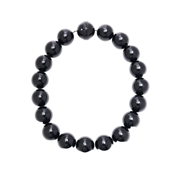Resin Ball Necklace in Black