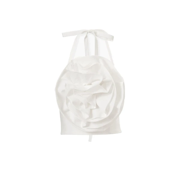Rosette Top in White