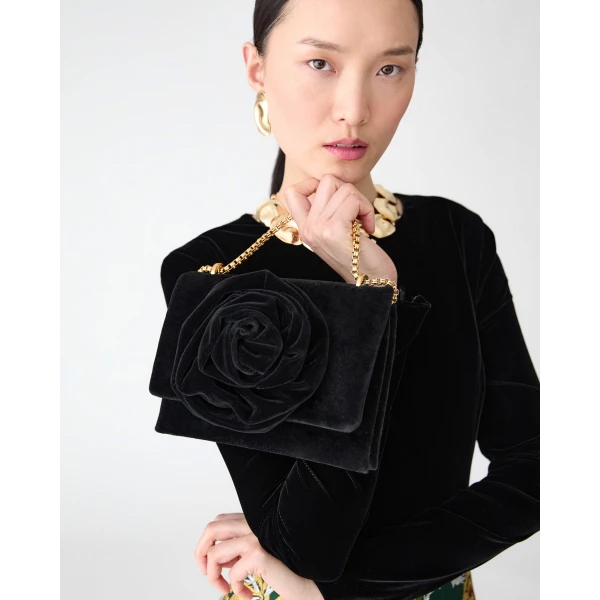 Carolina Herrera Rosita Chain Bag in Black, view 2