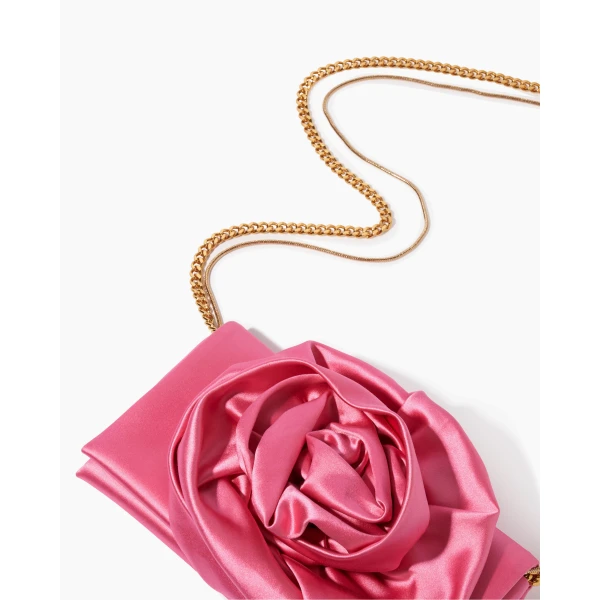 Carolina Herrera Rosita Small Clutch in Happy Pink, view 5