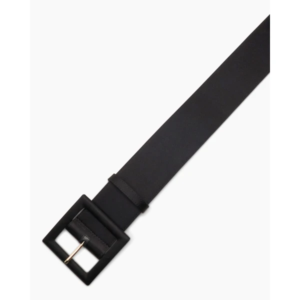Carolina Herrera Satin Icon Belt in Black, view 3