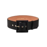 Carolina Herrera Satin Icon Belt in Black