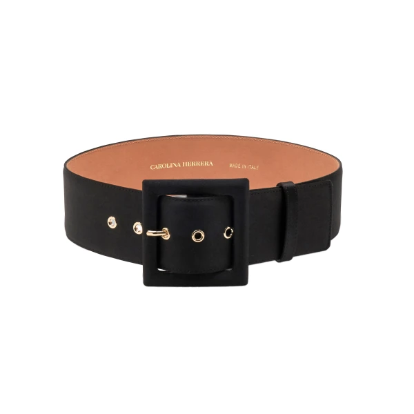 Satin Icon Belt in Black
