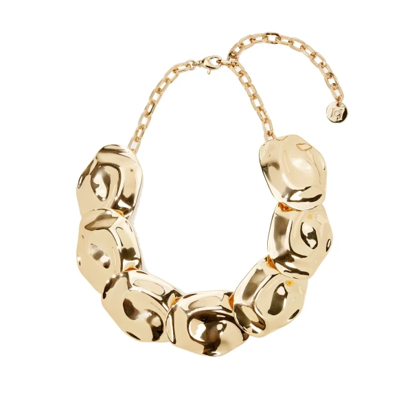 Sculptural Necklace in Gold
