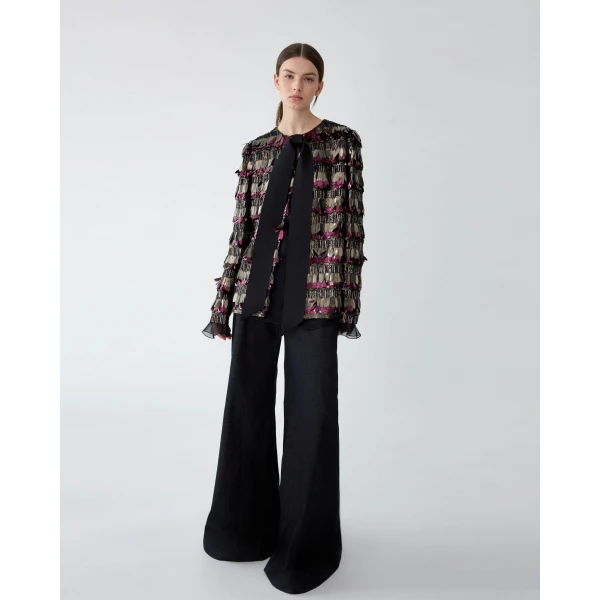 Carolina Herrera Sequin-Embroidered Jacket, view 2