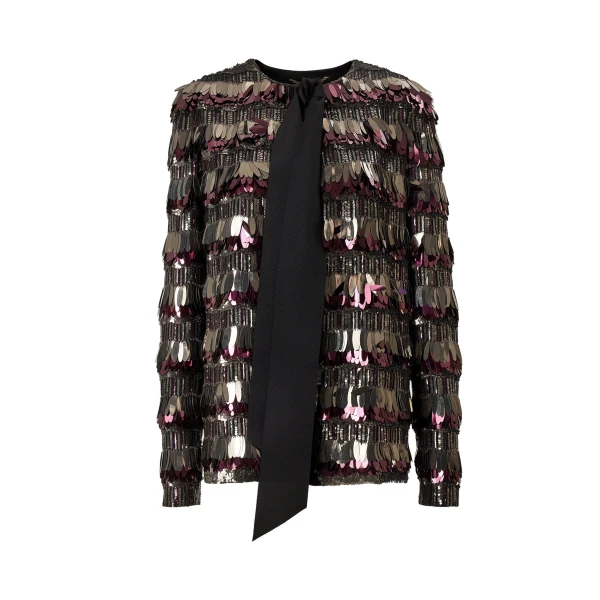 Sequin-Embroidered Jacket