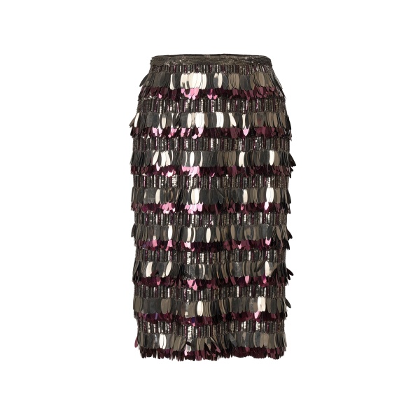 Carolina Herrera Sequin-Embroidered Knee-Length Skirt
