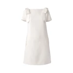 Carolina Herrera Shift Dress With Bows in Ivory