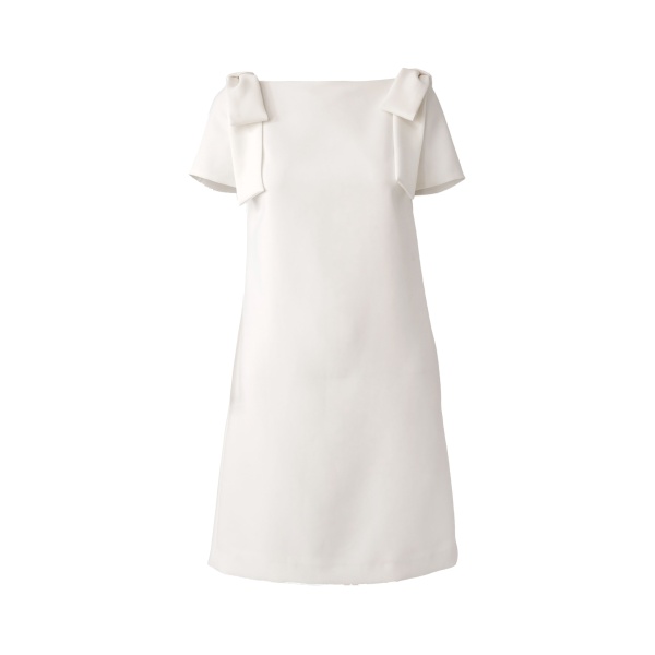 Carolina Herrera Shift Dress With Bows in Ivory