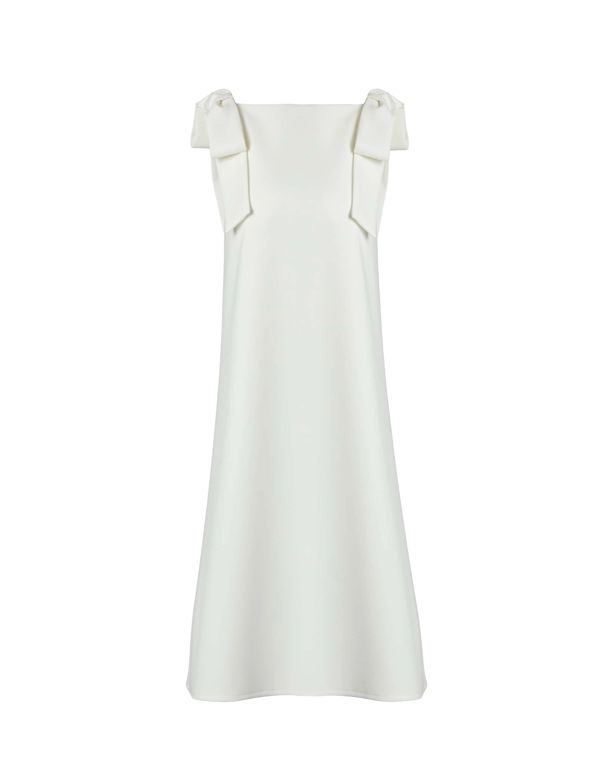 Carolina Herrera Shift Dress with Bows in White | Dresses | Luxury Shoes Carolina Herrera Shift Dress with Bows in White