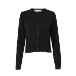 Carolina Herrera Silk-Cotton Cropped Cardigan in Black