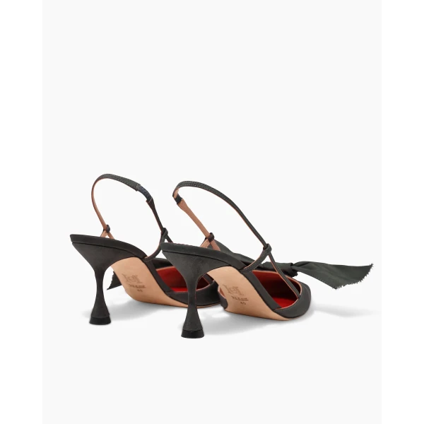 Carolina Herrera Silk Faille Bow Slingback Pumps in Black, view 4