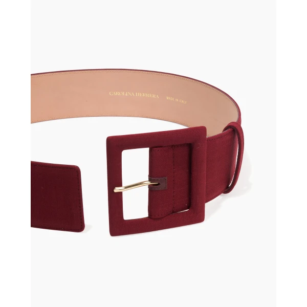 Carolina Herrera Silk Faille Icon Belt in Rioja, view 4