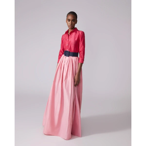 Carolina Herrera Silk Taffeta Ball Skirt in Blush, view 4