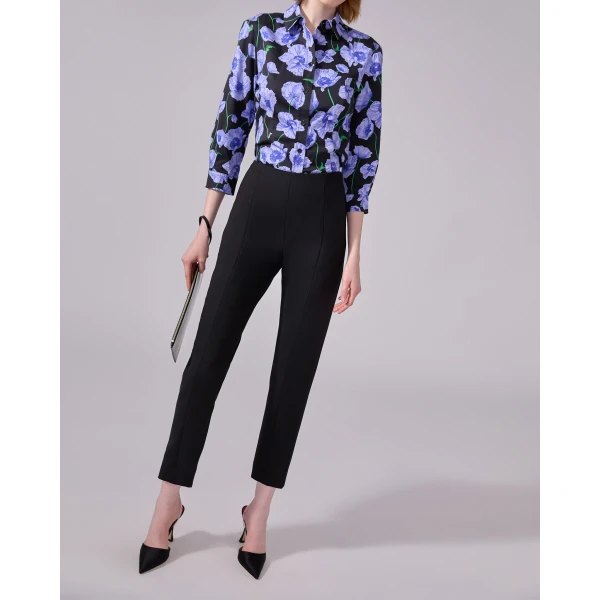 Carolina Herrera Slim Leg Pant in Black, view 4