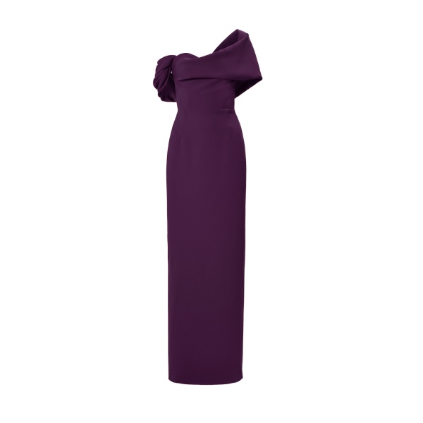 Carolina Herrera Sofia Gown in Plum