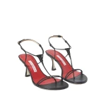 Carolina Herrera Strappy Leather Sandals in Black