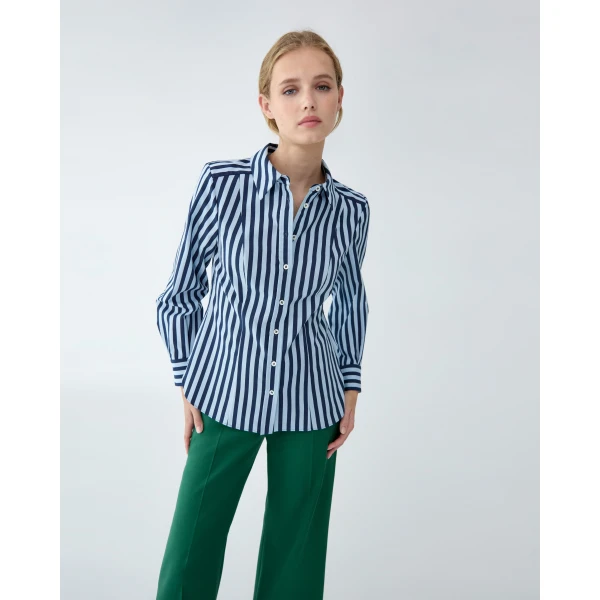 Carolina Herrera Striped Isabella Shirt, view 4