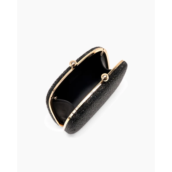 Carolina Herrera Vega Crystal Clutch in Black, view 4